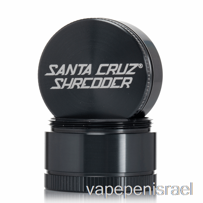 מגרסה חד פעמית Vape Israel Santa Cruz 1.6 אינץ' מטחנה קטנה 3 חלקים בצבע אפור (40 מ"מ)